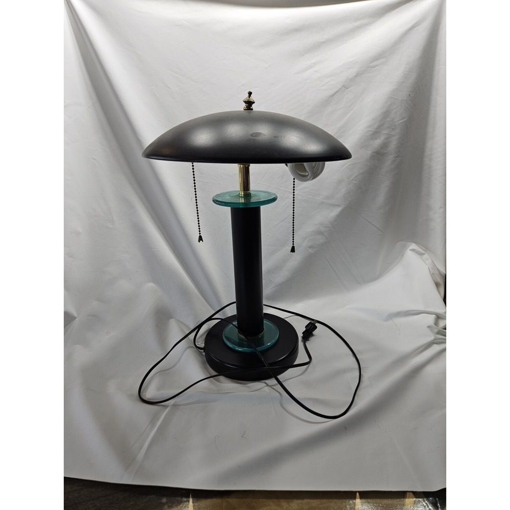 Vintage 80s 90s Memphis Design Post Mid‎ Century Modern mushroom Pull Cord lamp